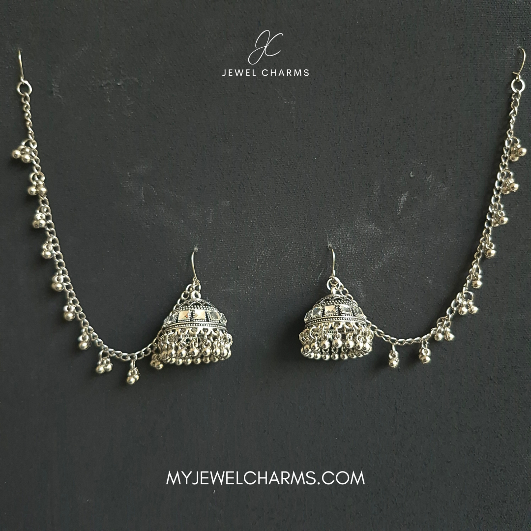 Silver Sheesha Katori Sahar Jhumki