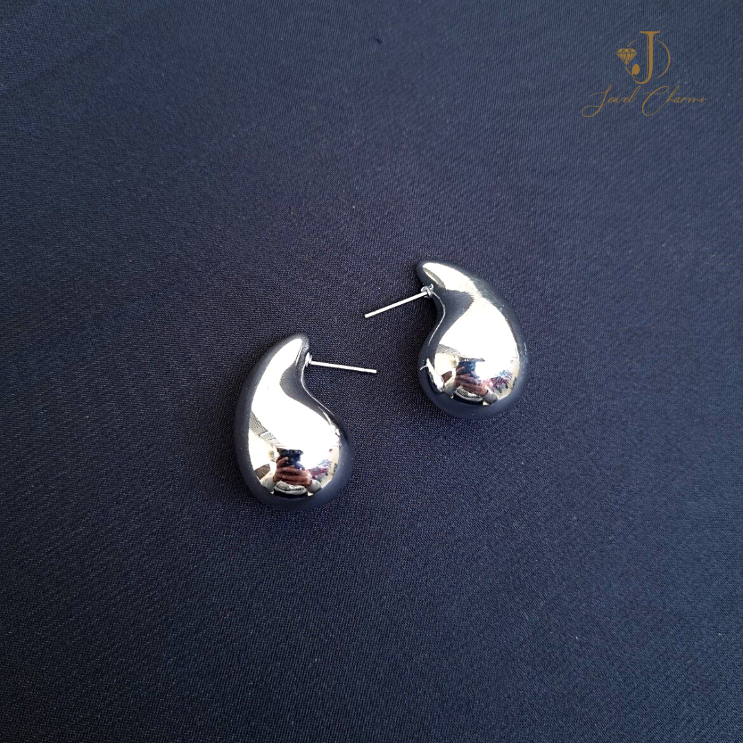 Love Drop waterproof Statement Earrings golden & silver JCEC 105