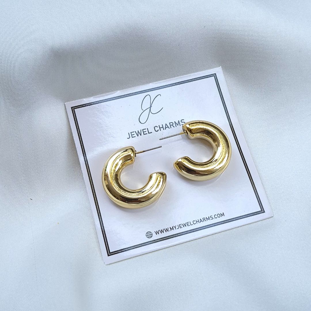 Small Size Chunky Hoops golden JCEC 86