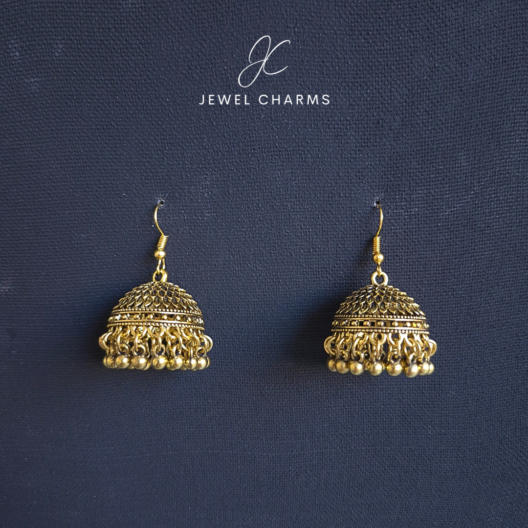 Jc 251 Golden Katori Antique Jhumki