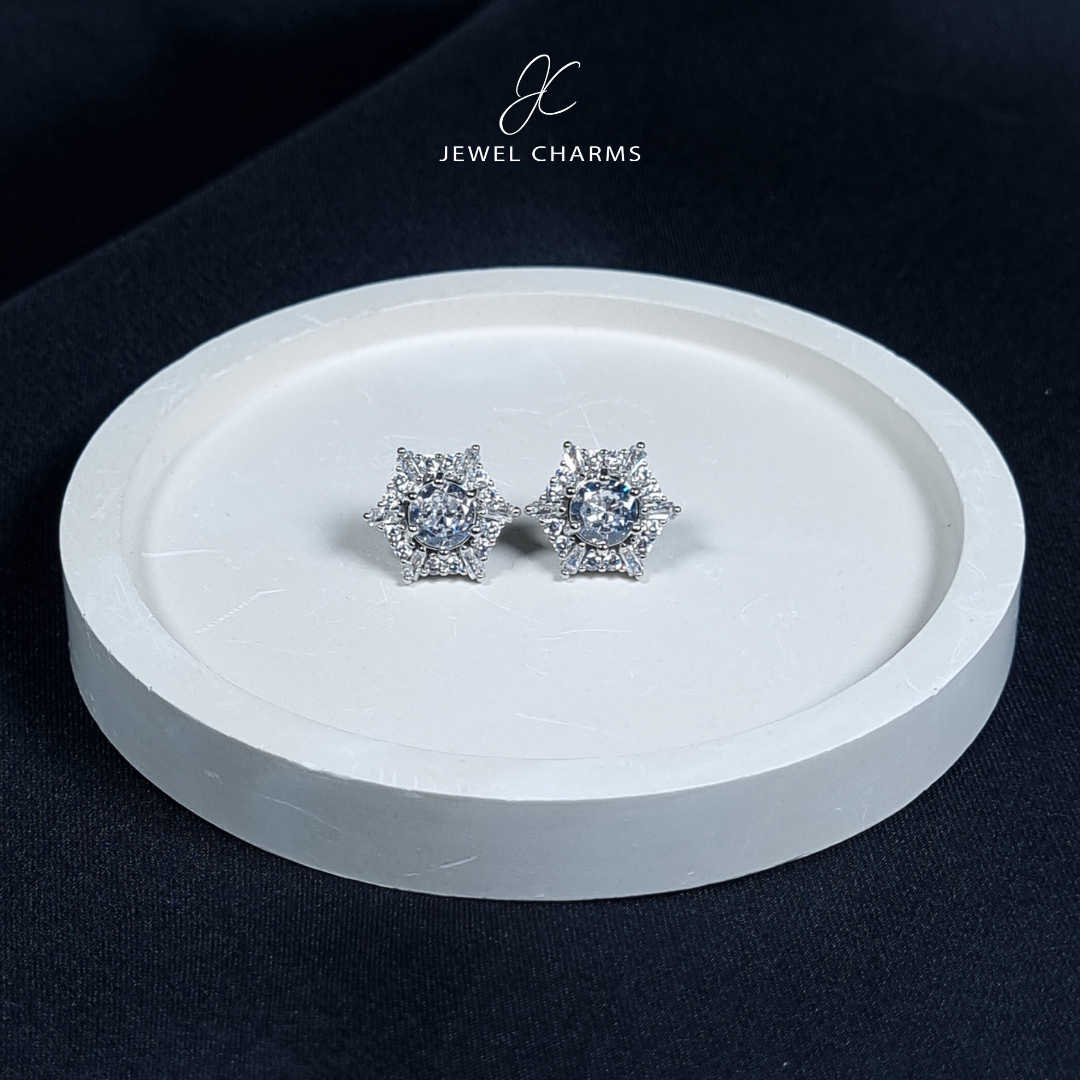 Hexa Crystal Studs JCEC 128