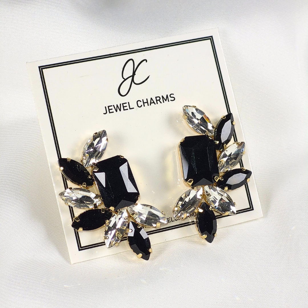 Black Gemstone Earrings