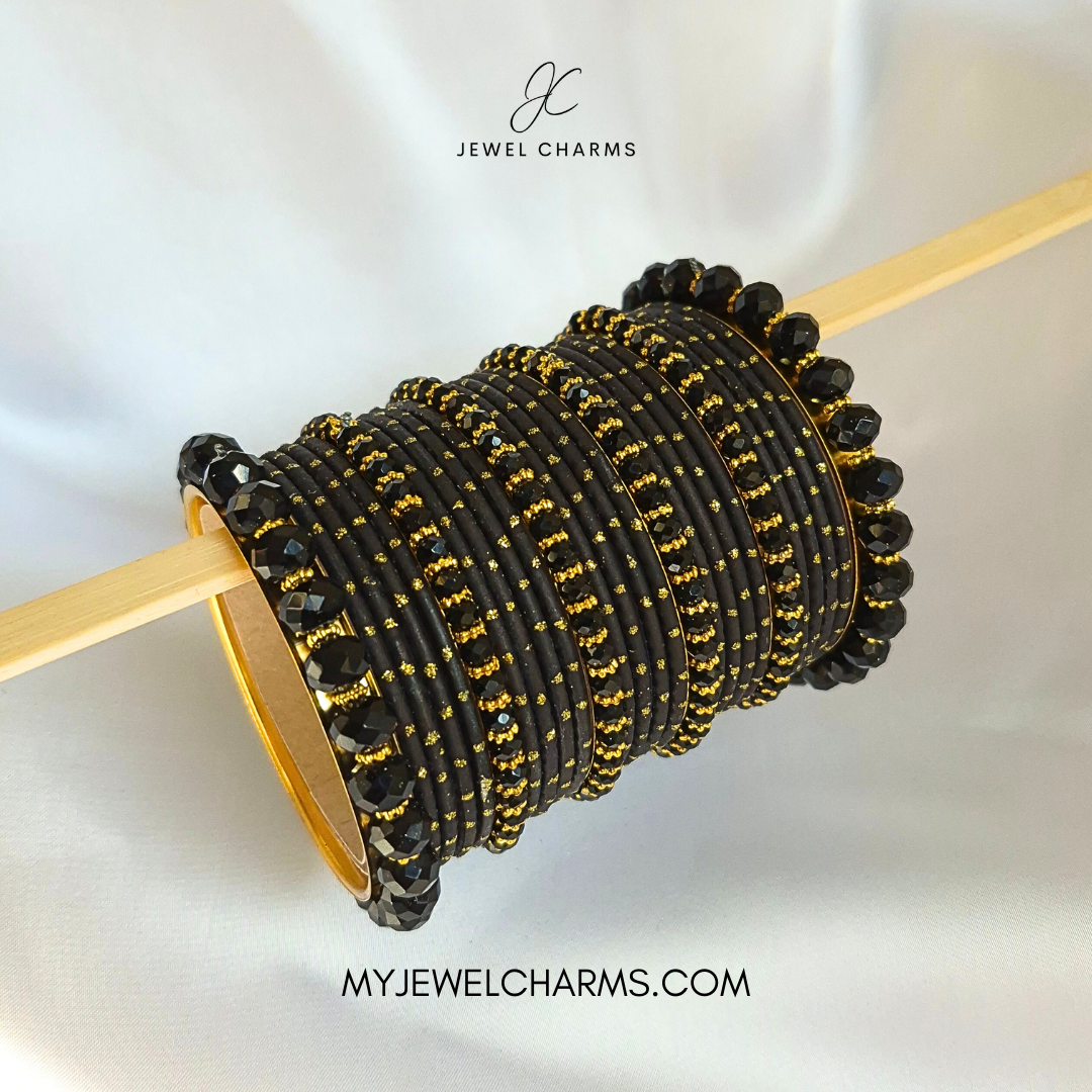 Black Pearl Bangles Set