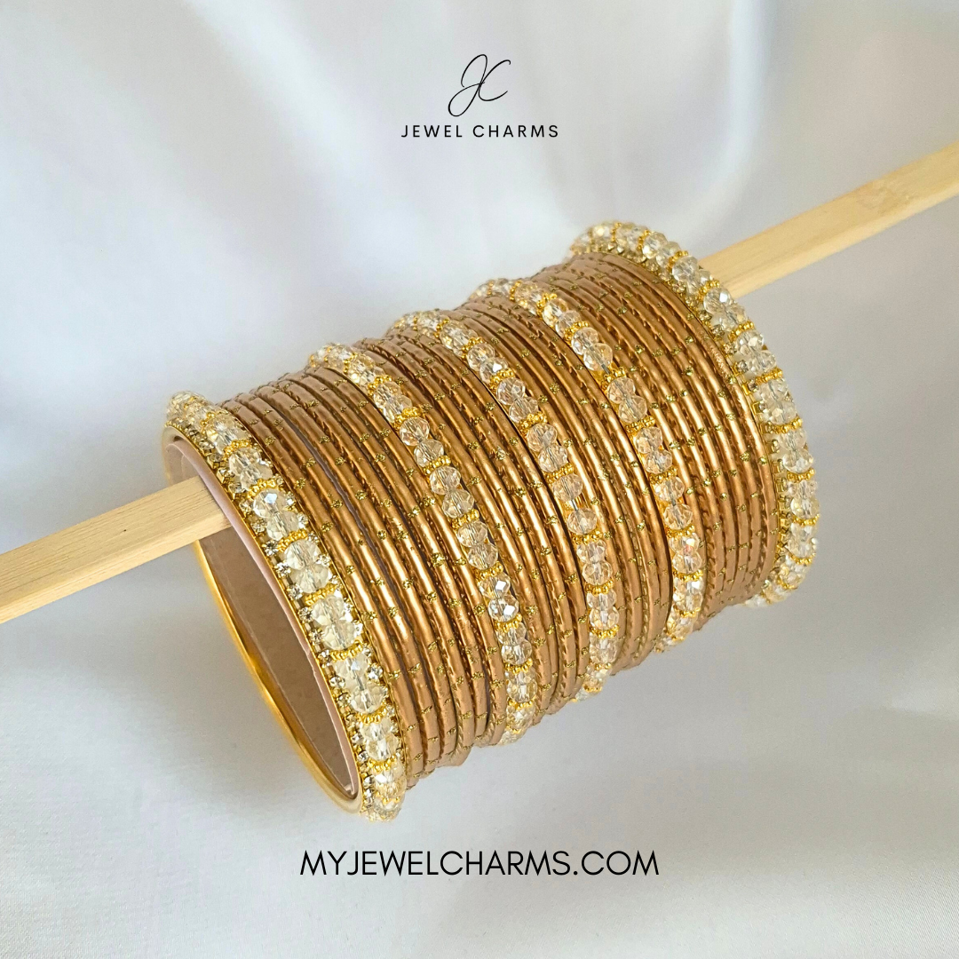 Golden Crystal Moti Set