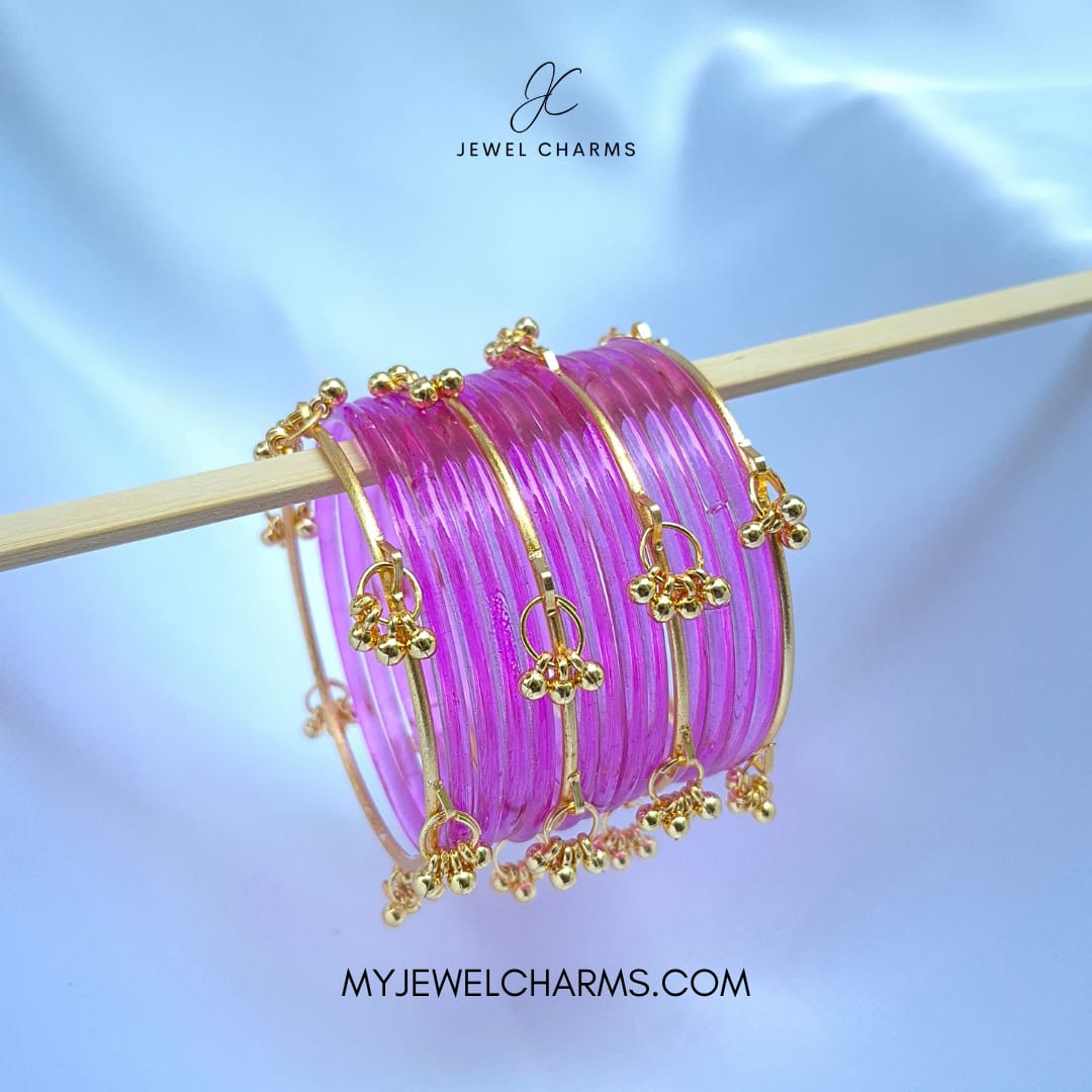 Viral Kashmiri Jelly Bangles Dark Pink Size Sawa do (2.6)