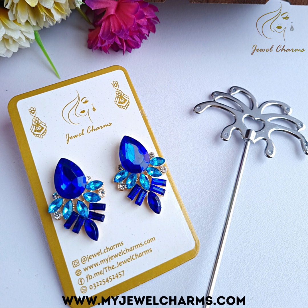 Blue Beetle Earrings - Jewel Charms