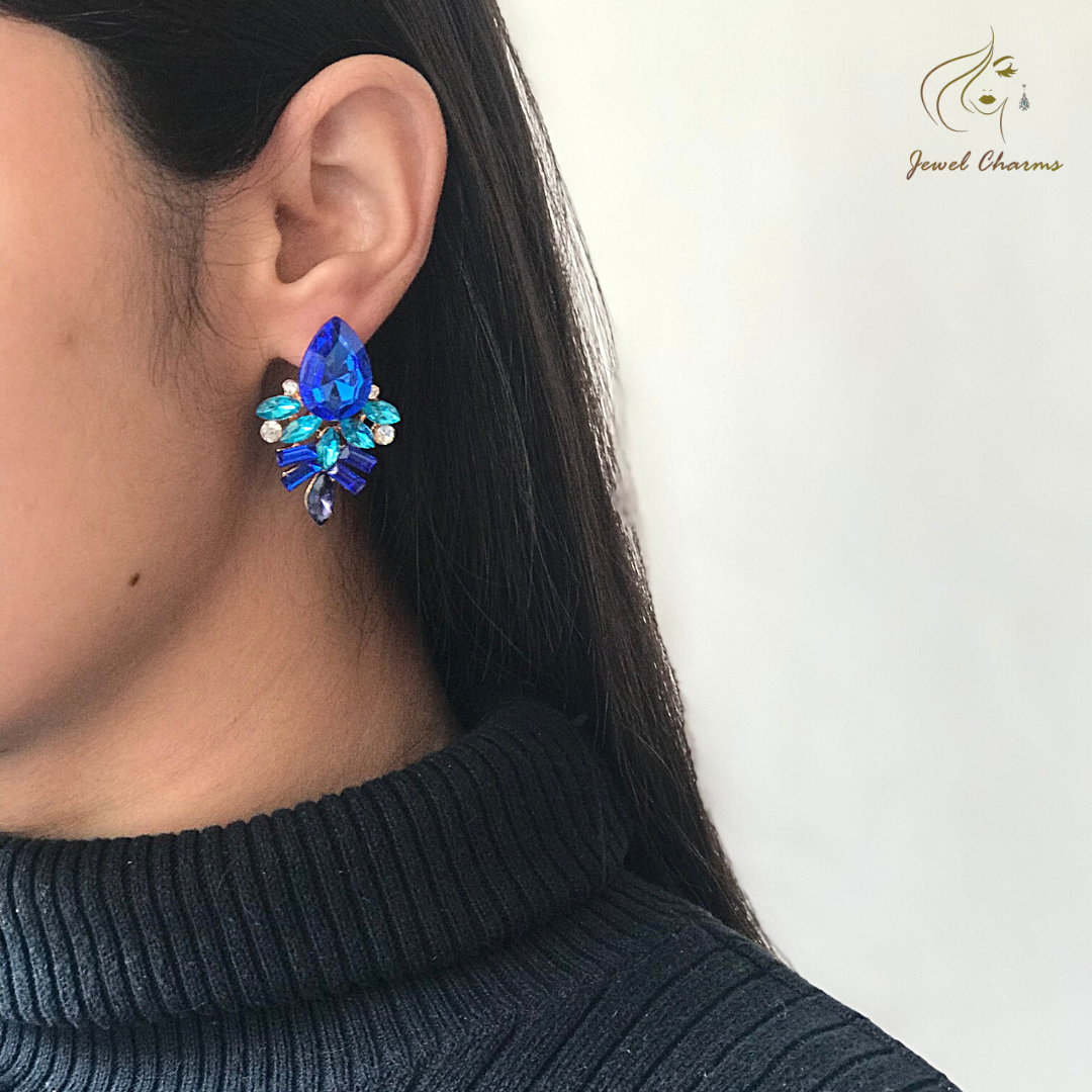 Blue Beetle Earrings - Jewel Charms