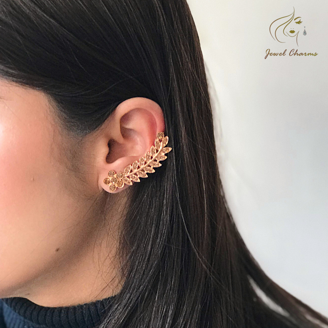 Golden Ear Cuff Crystal JCER 04