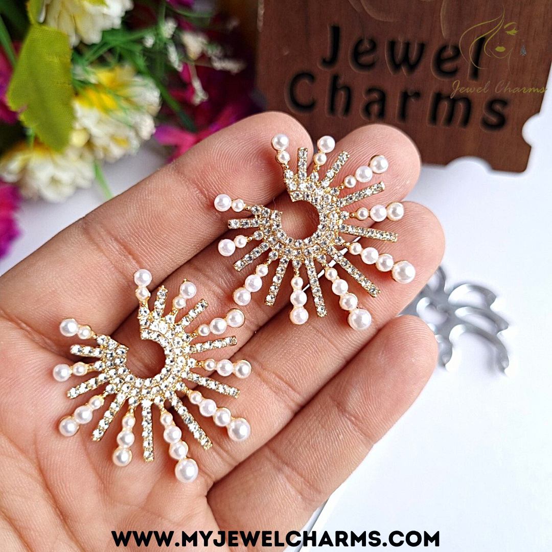 Jcec 294 Medium Size Pearl Constellation Earrings