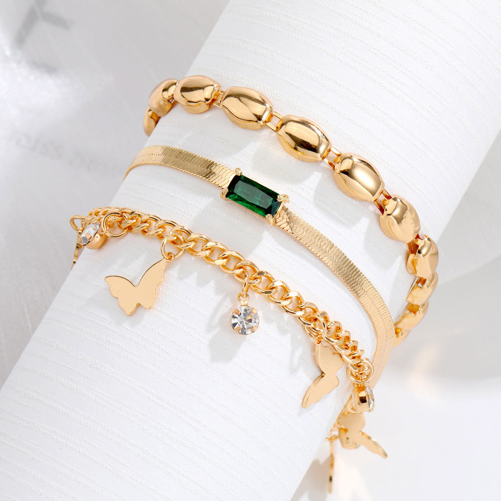 Jcec 334 3 pieces chain bracelet