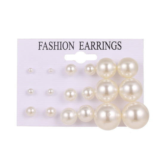 Jcec 336 9 pair pearl stud pack