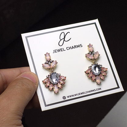 Jc 266 Light Pink Rhinestone Drops