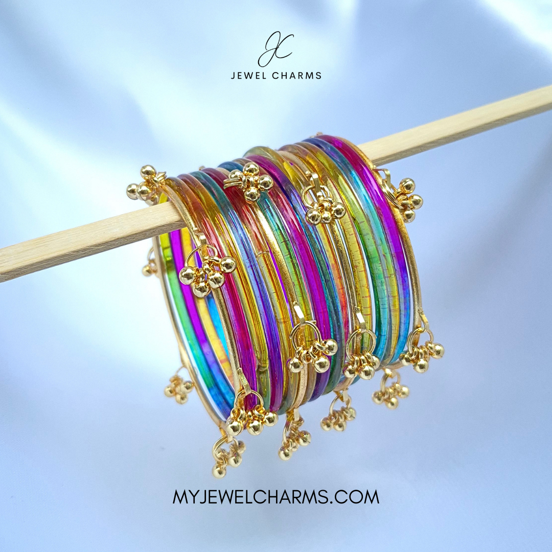Viral Kashmiri Jelly Bangles Dark Multi Size Sawa do (2.6)