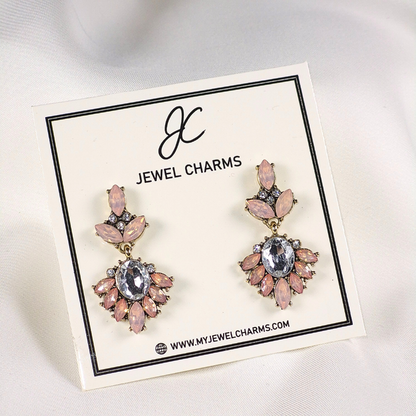 Jc 266 Light Pink Rhinestone Drops