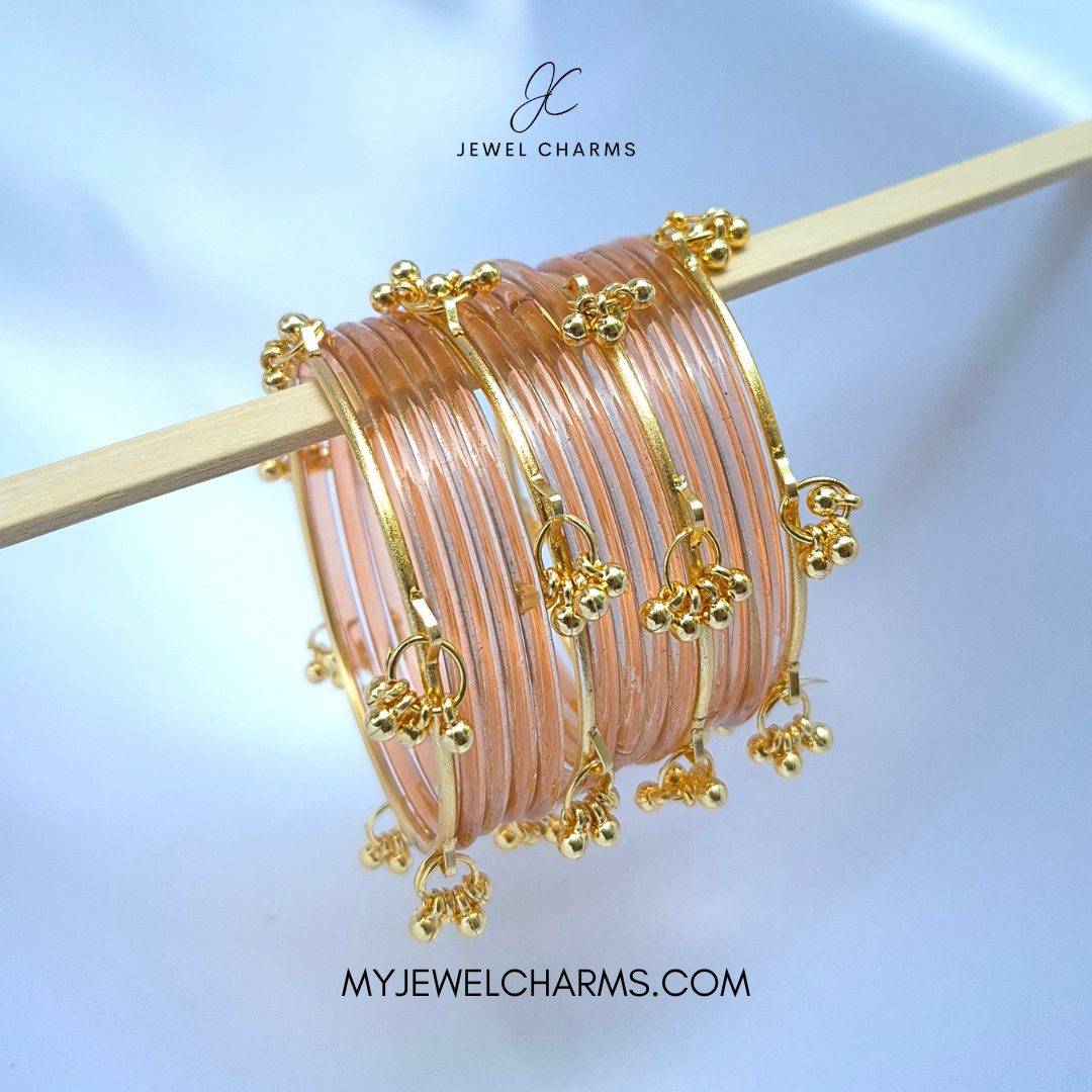 Viral Kashmiri Jelly Bangles Peach Size Sawa do (2.6)
