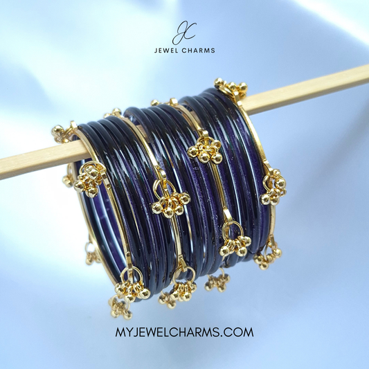 Viral Kashmiri Jelly Bangles Black Currant Size Sawa do (2.6)