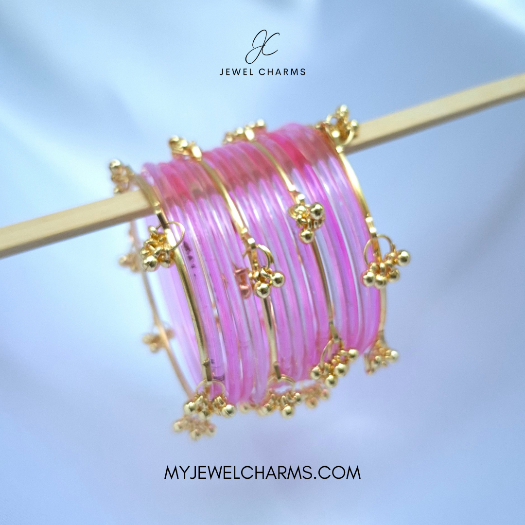 Viral Kashmiri Jelly Bangles Light Pink Size Sawa do (2.6)