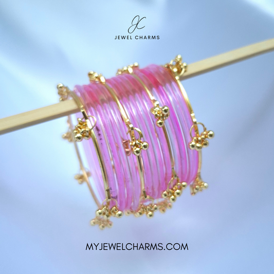 Viral Kashmiri Jelly Bangles Light Pink Size Sawa do (2.6)