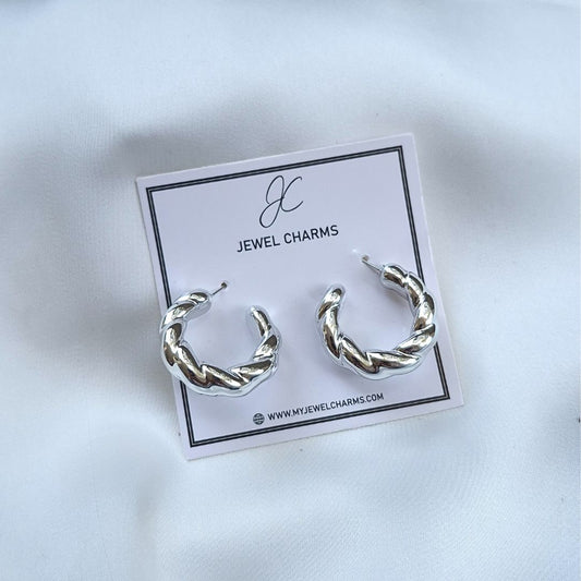 Silver Twist Earrings hoops