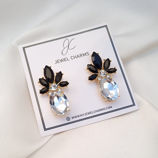 Black pineapple earrings