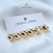 3 pair chunky heart studs pack JCEC 93