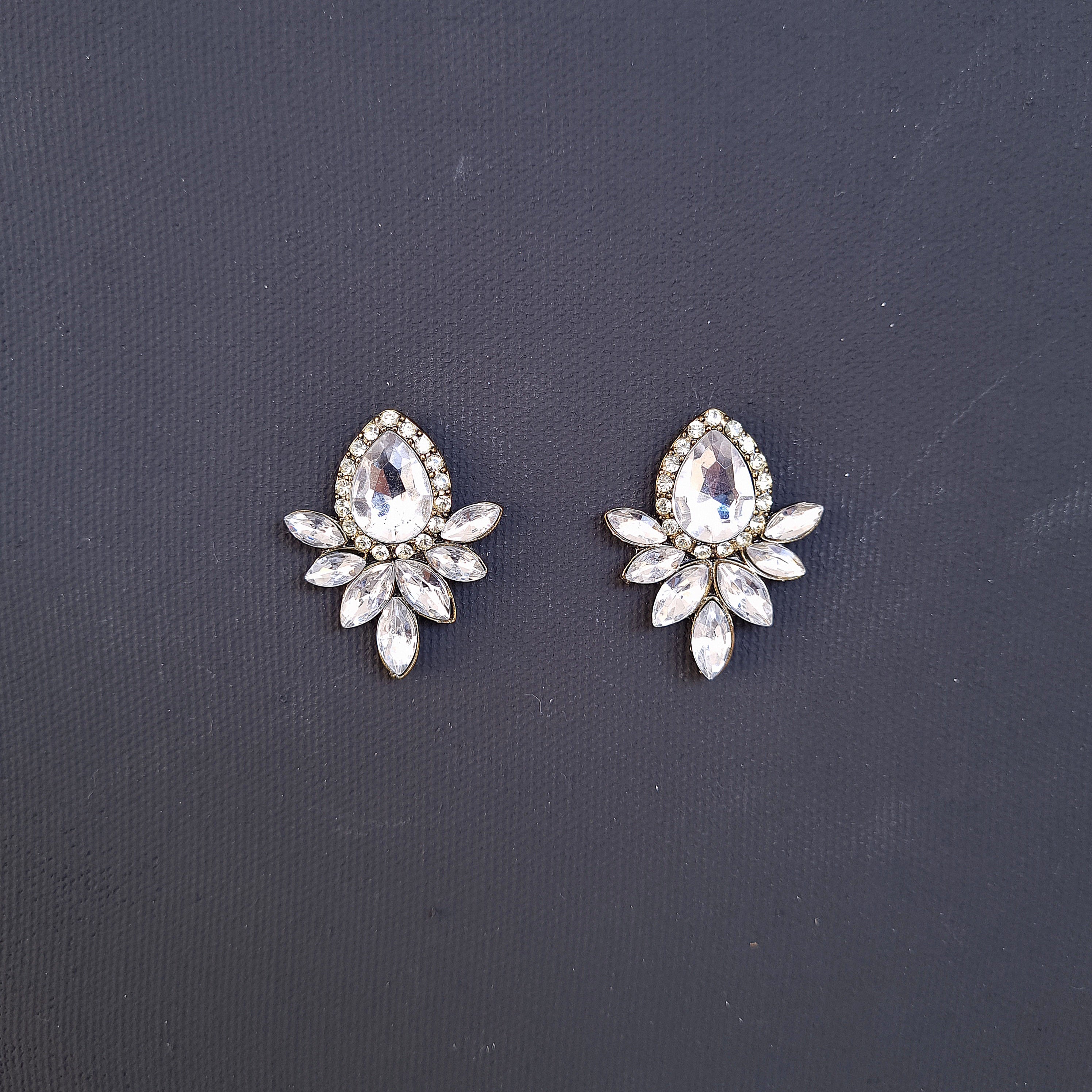 Crystal Pear Drop Earrings