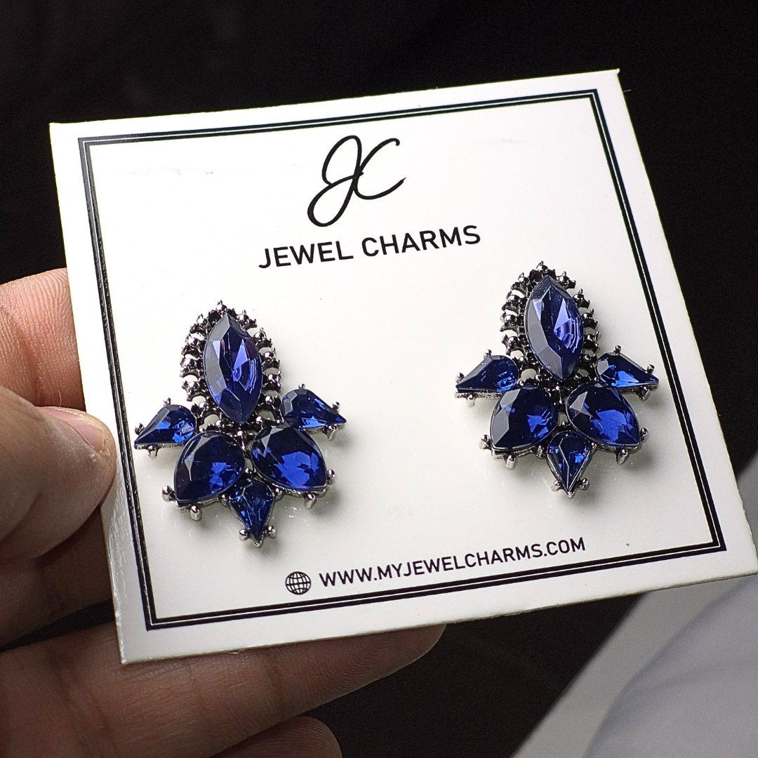Jc 270 Dark Navy Blue Terra Studs Earrings