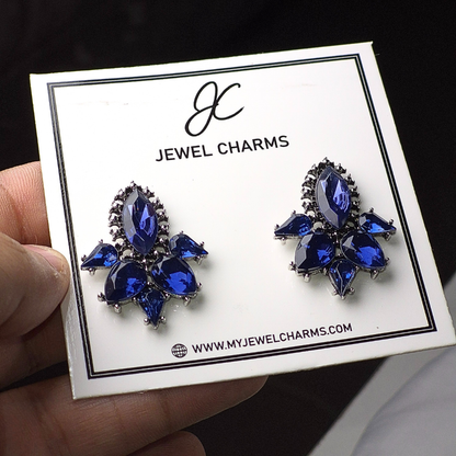 Jc 270 Dark Navy Blue Terra Studs Earrings
