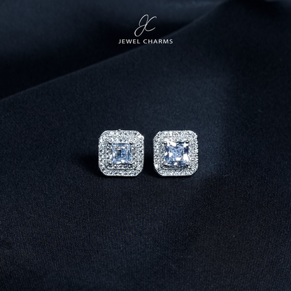 Crystal Square Studs