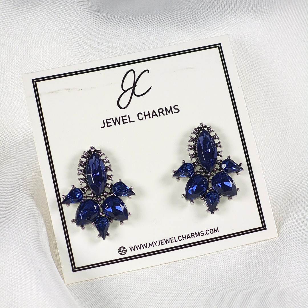 Jc 270 Dark Navy Blue Terra Studs Earrings