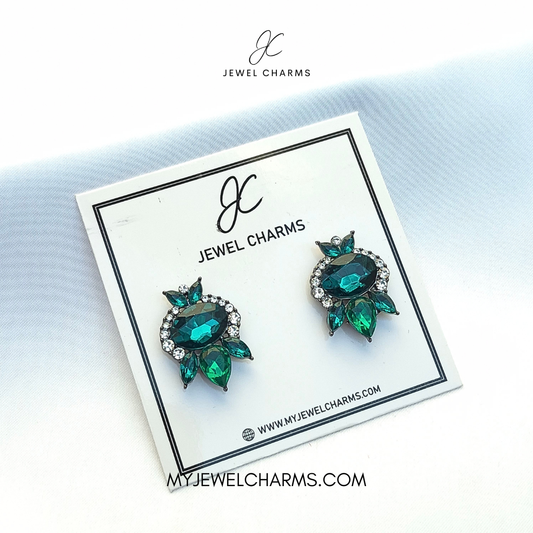 Green Insect Stud Earrings