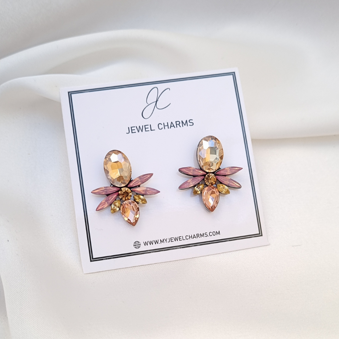 Pink wasp earrings