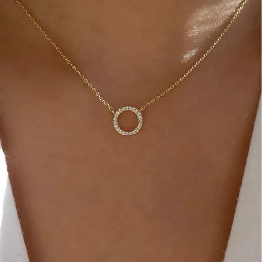 Jcec 350 diamond circel necklace