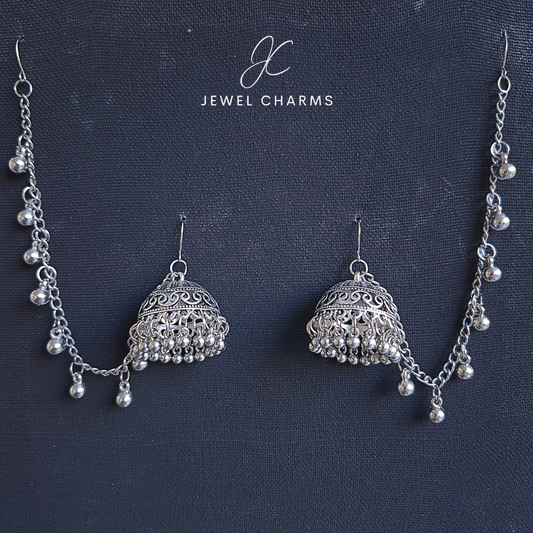 Jc 240 Silver Katori Sahara Jhumki