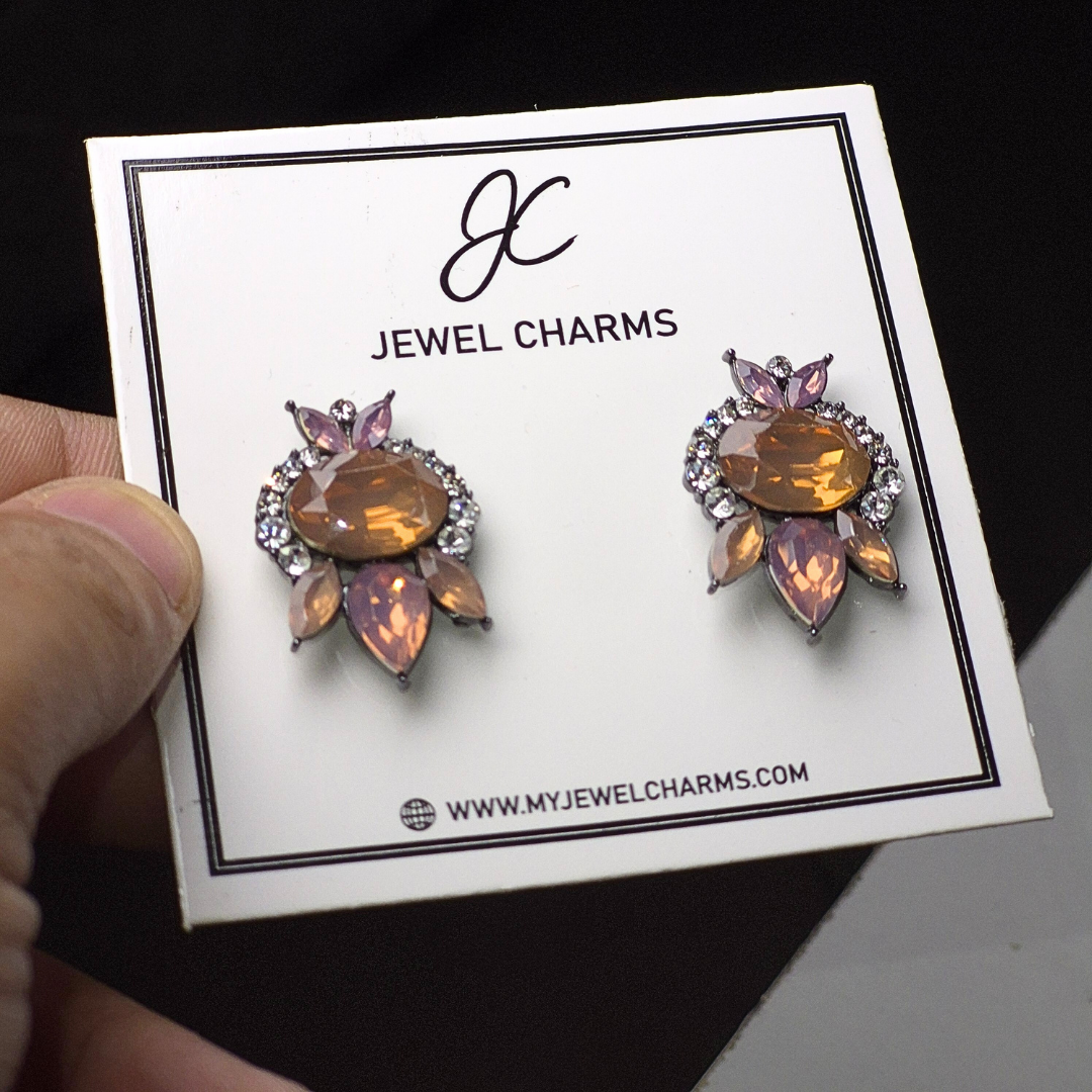 CHampagne/Wine Studs Earrings Tops