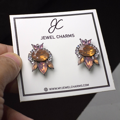 CHampagne/Wine Studs Earrings Tops