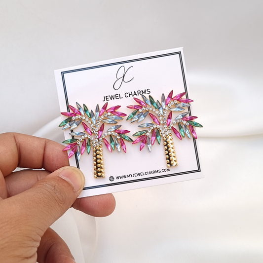 Multi Palm Tree earrings