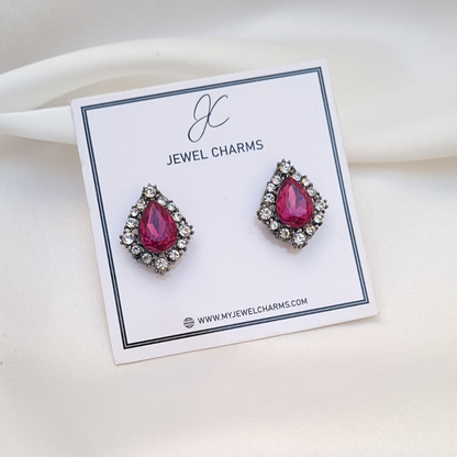 Majestic Ruby pink studs