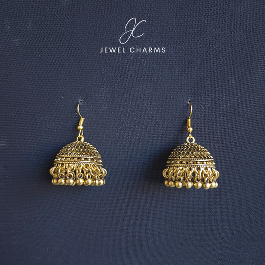 Golden Katori Antique Jhumki