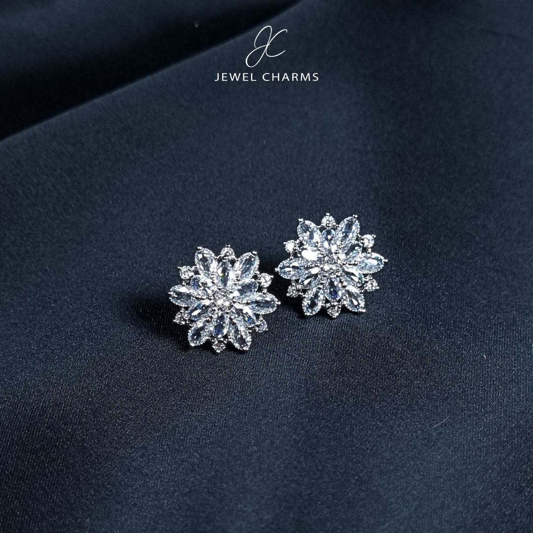 Crystal Snowflake Studs