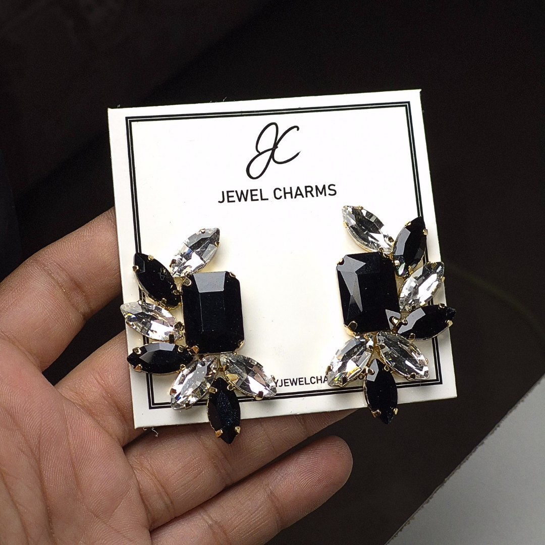 Black Gemstone Earrings