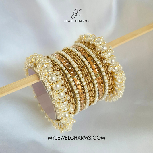 Golden Karra Vaganza Bangles Set