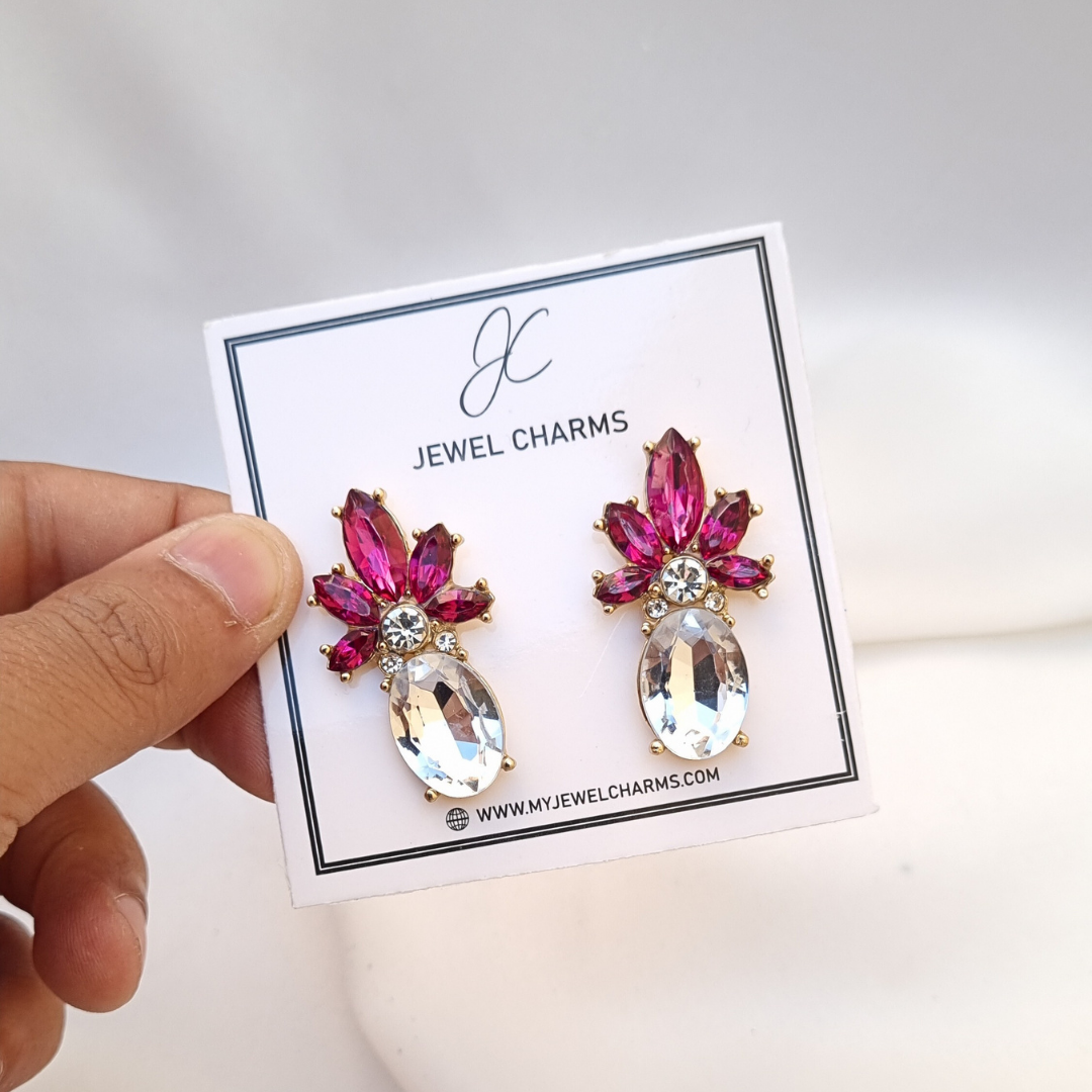 Pink Pineapple Earrings