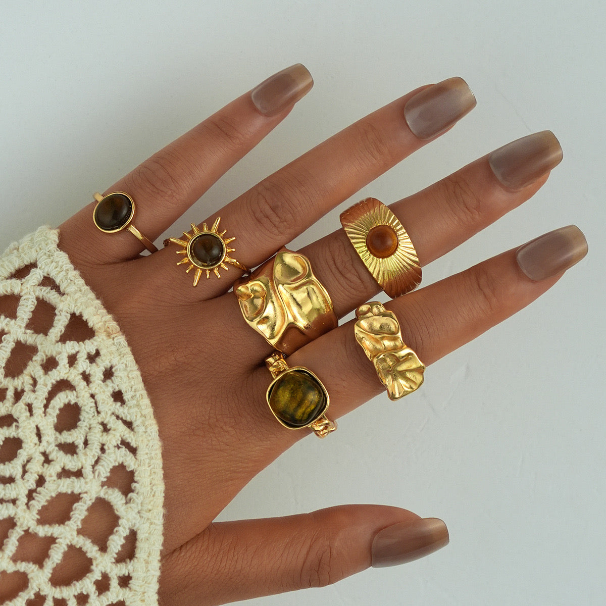 Jcec 333 6 pieces ring pack