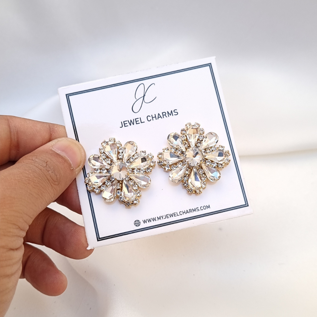 Crystal clover earrings