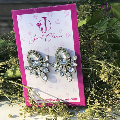 Crystal Pear Drop Earrings