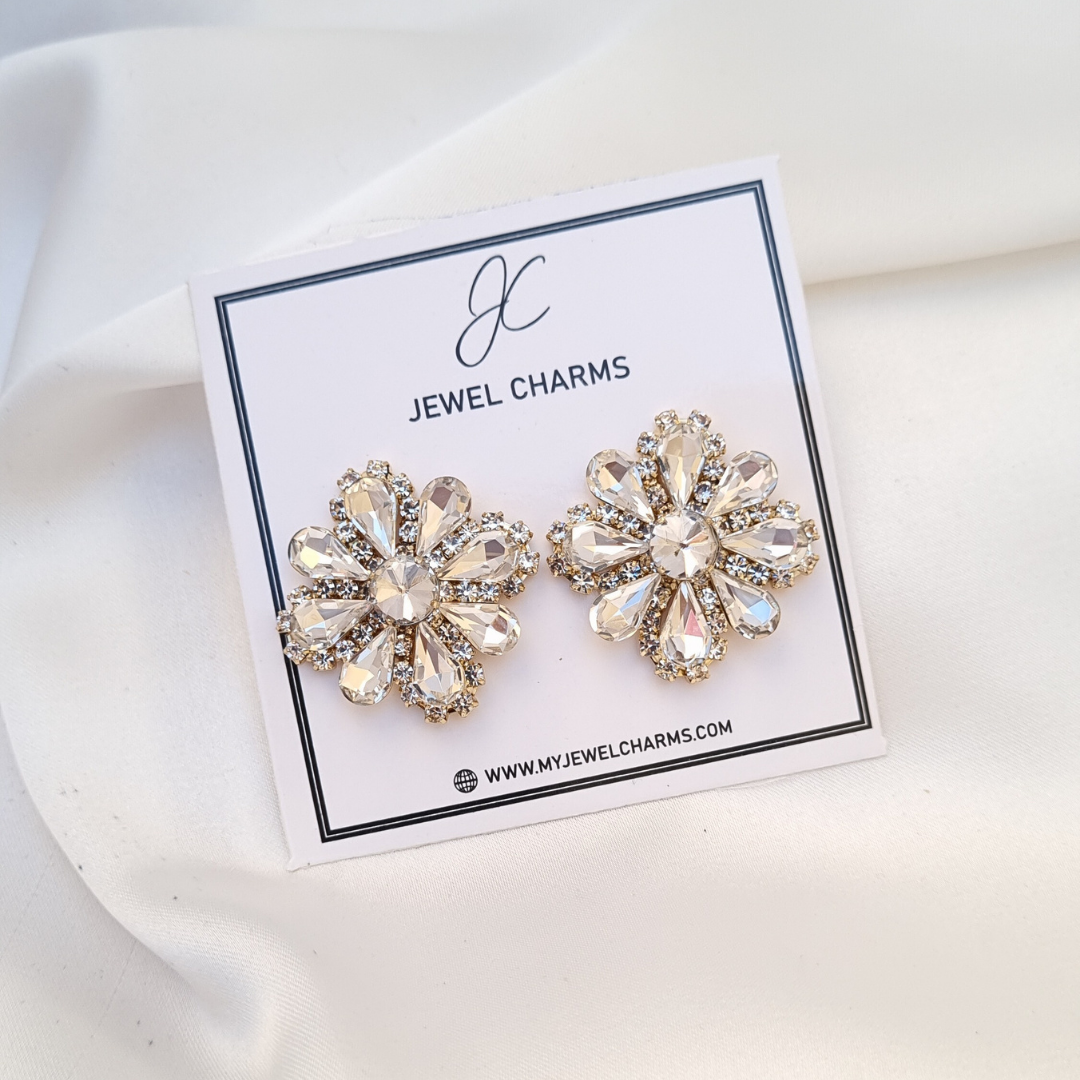 Crystal clover earrings