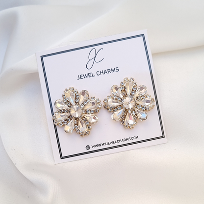 Crystal clover earrings