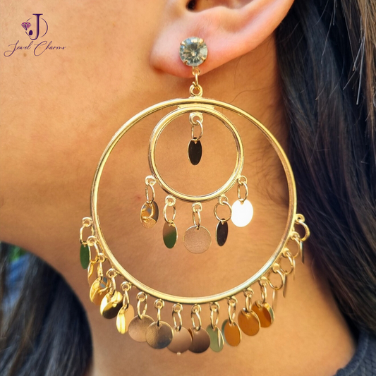 Jharna Hoops Golden