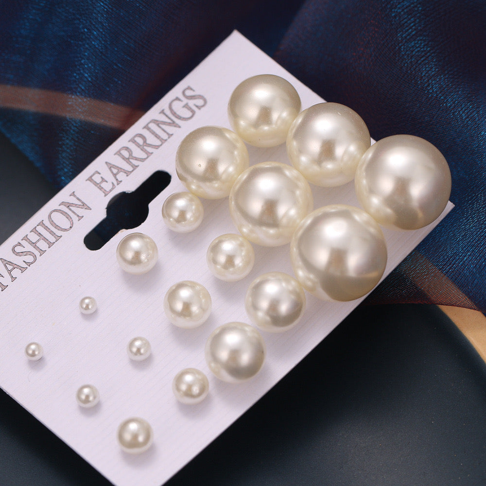 Jcec 336 9 pair pearl stud pack
